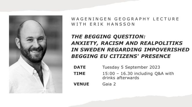 GEO@CSPS | Wageningen Geography Lecture 2023/2024 with Erik Hansson